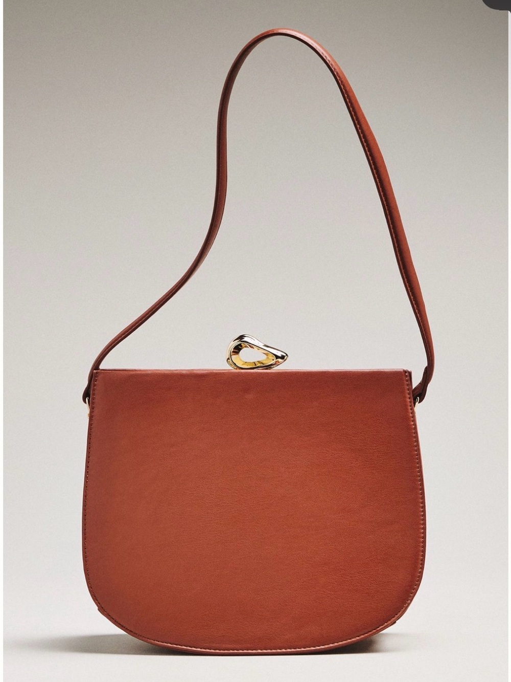 Anthropologie Kiss-lock satchel smooth